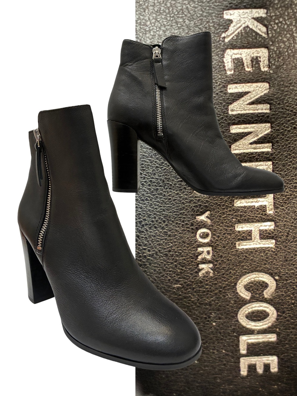 NWOT Kenneth Cole NY Justin Zip bootie 9